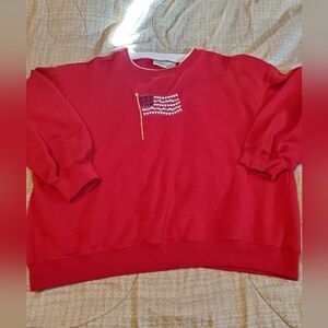 VTG CLASSIC ELEMENTS 90s Red Pullover Sweatshirt American Flag Patriotic